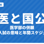 防衛医大（防衛医科大学校）と国公立医学部の併願｜10月入試の意味と年間スケジュール