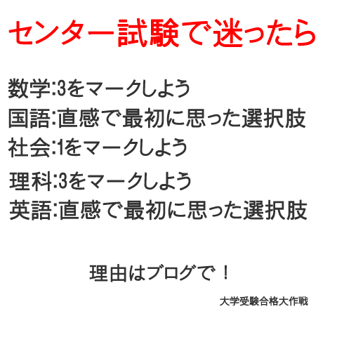 センター試験で迷ったら