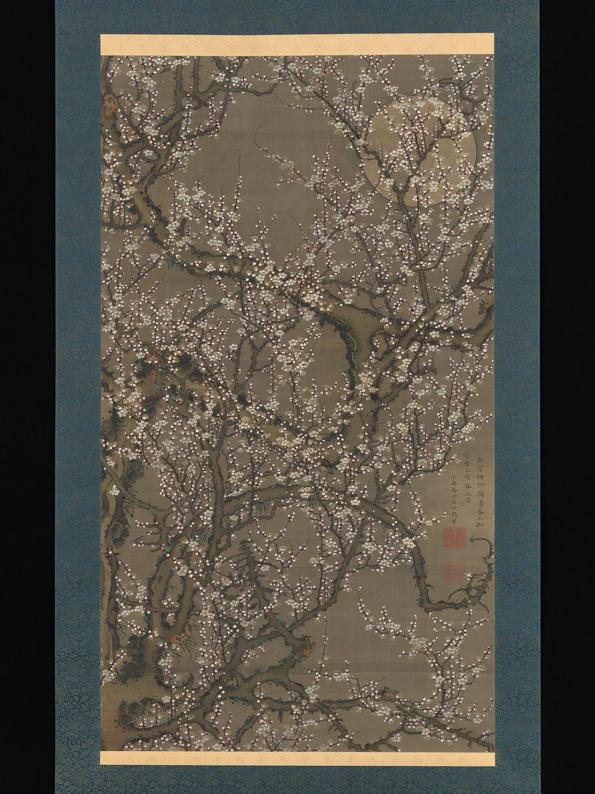 伊藤若冲『月下白梅図』