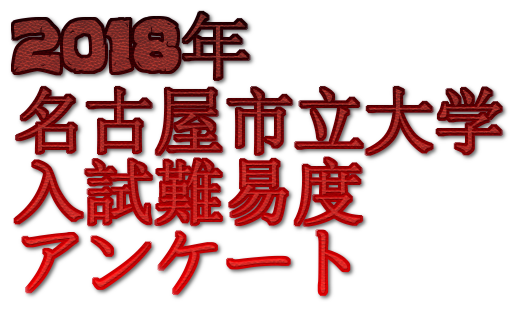 名古屋市立大学入試難易度アンケート（中期）