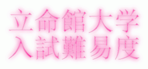 2020年立命館大学入試難易度【令和2年】