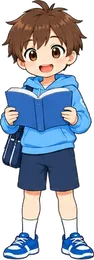 本を読むまなぶくん