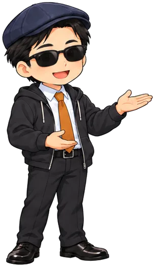 「どうぞ」と手で示すミスターT先生