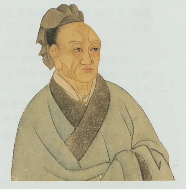 頭に布を巻き、ゆったりした衣を着た年配の男性の上半身を描いた肖像画